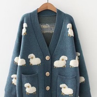 New cute sheep cardigan sweater - Thumbnail 1