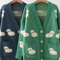 New cute sheep cardigan sweater - Thumbnail 5