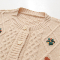 Retro forest style handmade three-dimensional embroidered cardigan sweater - Thumbnail 4