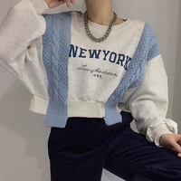 NEW YORK PATCHWORK SWEATSHIRT - Thumbnail 1