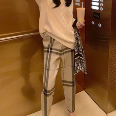 Stunning england hippie stripe knit check retro trousers unique amazing