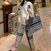 Stunning England Hippie Stripe Knit Check Retro Trousers Unique Amazing - Thumbnail 2