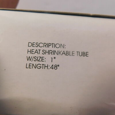 3/4" & 1" 2x-48"l black heat shrinkable tubing set polyethylene