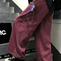 Big Pockets Hip-Hop Metal Chain Details Straight Loose Pants For Women and Men Amazing - Thumbnail 1