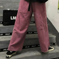 Big Pockets Hip-Hop Metal Chain Details Straight Loose Pants For Women and Men Amazing - Thumbnail 5