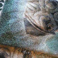 Tapestry beautiful Pug Dog Multiple Pug Shots Colorful Couch Throw Rug - Thumbnail 9