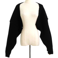 Punk Knit Lantern Sleeve Chunky Knit Sweater Cape Cardigan Unique Y2K 90s Amazing - Thumbnail 6