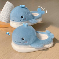 FREE SHIPPING Kawaii Cute Whale Plush Slippers - Thumbnail 2