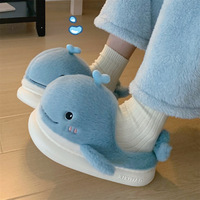 FREE SHIPPING Kawaii Cute Whale Plush Slippers - Thumbnail 4
