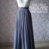 Women Tulle Skirt Outfit,Tulle Maxi Skirt,  Wedding Maxi Skirt, Bridesmaid Tulle Skirt, High Waist Plus Size - Thumbnail 9