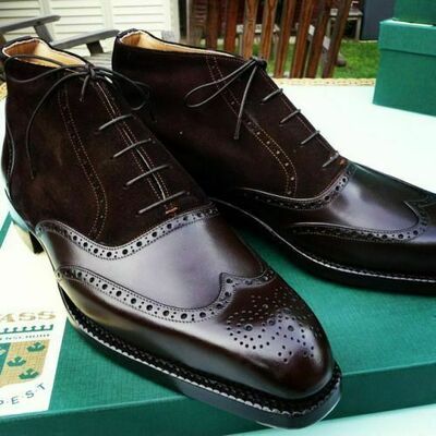 Handmade Black leather formal shoes for men bespoke leather shoes custom made