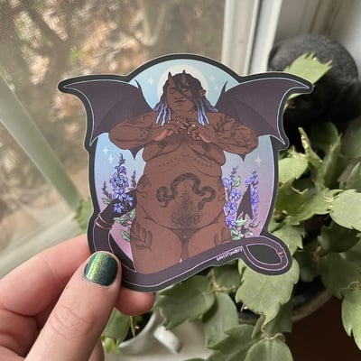 Trans demon 8 sticker