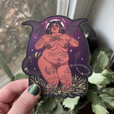 Trans demon 9 sticker