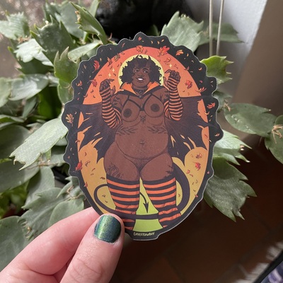 halloween babe sticker