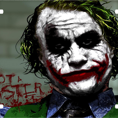 Joker vanity license plate