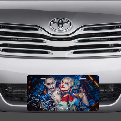 Joker harley quinn vanity license plate