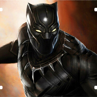 Black panther vanity license plate