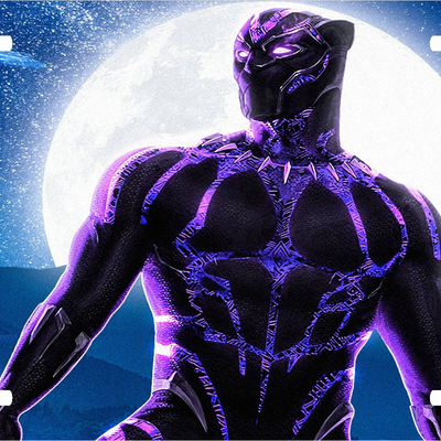 Black panther vanity license plate