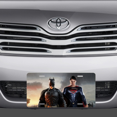 Batman superman vanity license plate