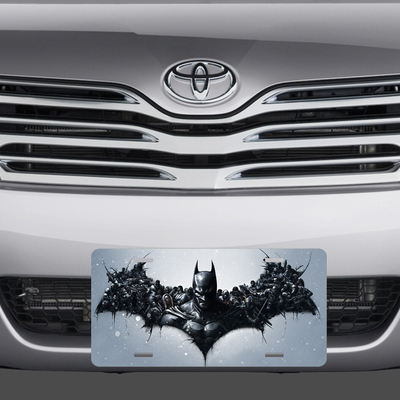 Batman logo vanity license plate