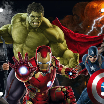Avengers hulk iron man thor vanity license plate - Thumbnail 4