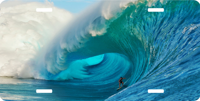 Surf Pipeline Ocean Vanity License Plate