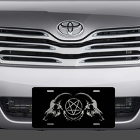 Goat Pentagram Occult Vanity License Plate - Thumbnail 1