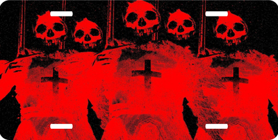 Gothic Skulls Occult Type Vanity License Plate Auto