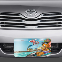 Tom & Jerry Swimming Vanity License Plate - Thumbnail 1