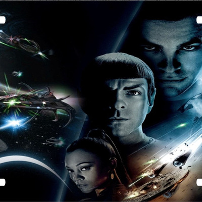 Star trek collage vanity license plate
