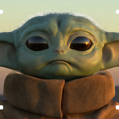 Star wars grogu baby yoda license plate auto truck - Thumbnail 4
