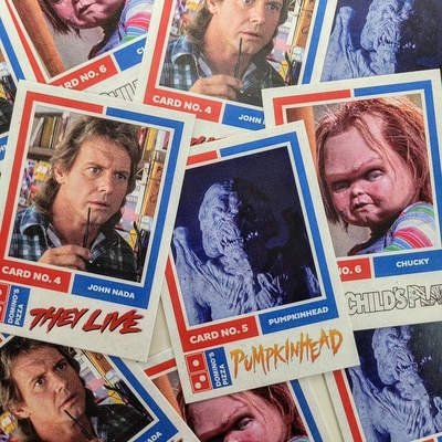 Domino's Pizza - Three (3) Card Horror Custom Trading Card Set - Series 2