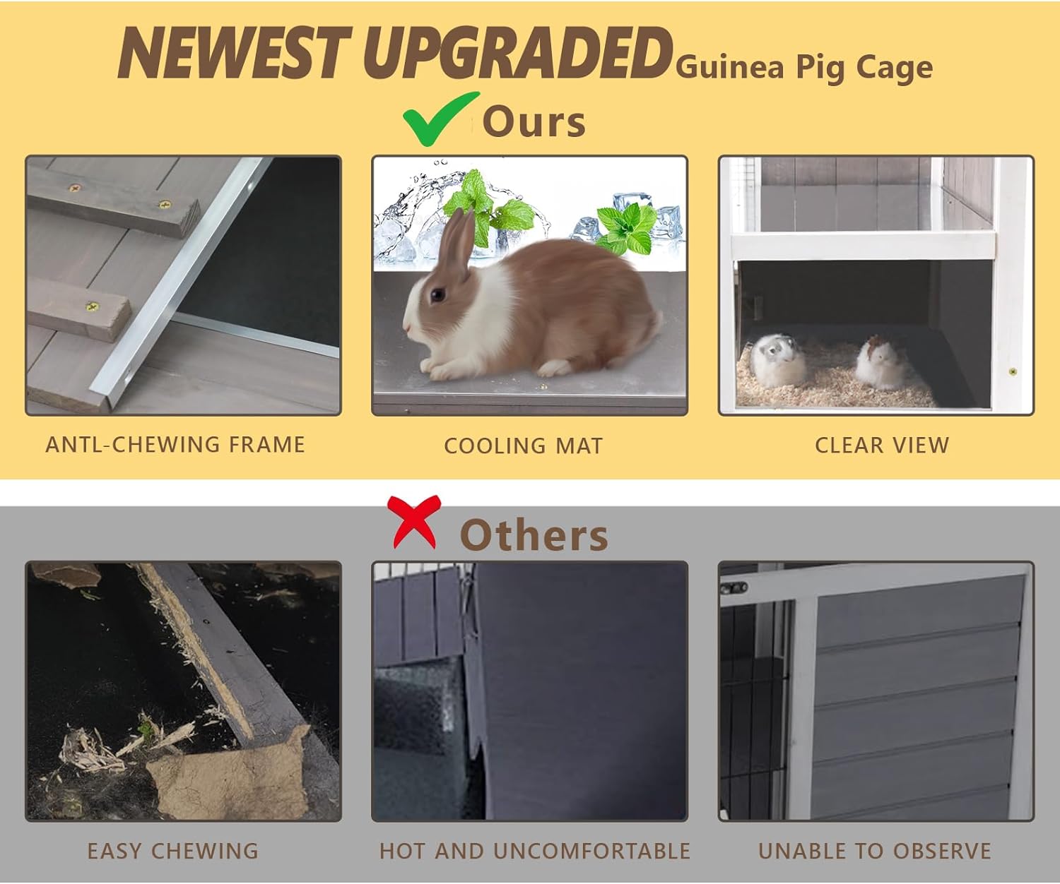 Guinea Pig Cages Wooden, Rabbit cage on Wheels Indoor on Storenvy