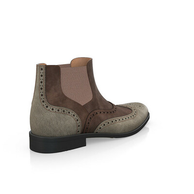 New handmade cowhide leather men chelsea shoes, winter high ankle shoes for men - Thumbnail 2