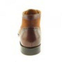 Men Brown Chukka Brogue Toe Wing Tip Suede Leather High Ankle Boot - Thumbnail 2