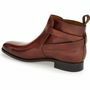 Handmade Men's Brown Jodhpurs High Ankle Monk Strap Leather Boots