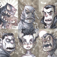 Black and Grey Sketch Card Commission  - Thumbnail 2