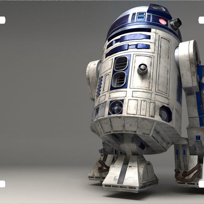 Star wars r2-d2 license plate auto truck - Thumbnail 3