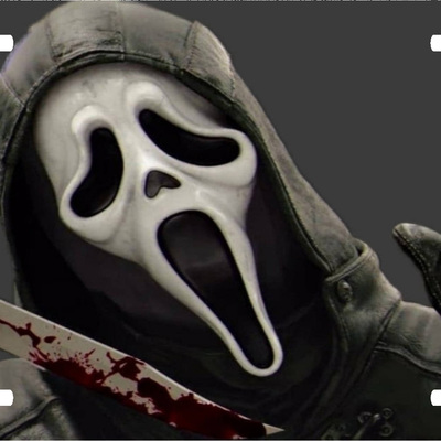 Scream ghostface vanity license plate