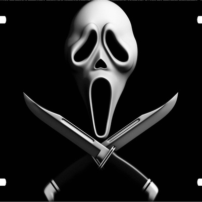 Scream ghostface jolly roger vanity license plate