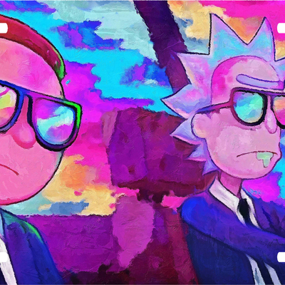 Rick and morty vanity license plate
