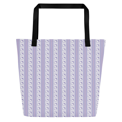 PurpleKitty.  All-Over Print Large Tote Bag