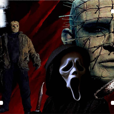 Horror jason scream saw jigsaw pennywise pinhead vanity license plate