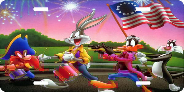 Looney Tunes Yosemite Sam Bugs Bunny Daffy Duck Vanity License Plate