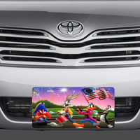 Looney Tunes Yosemite Sam Bugs Bunny Daffy Duck Vanity License Plate - Thumbnail 1