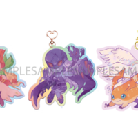 SALE - Digimon 2.5" acrylic charms - Thumbnail 1