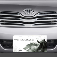Game of Thrones Winter is Coming Vanity License Plate - Thumbnail 1