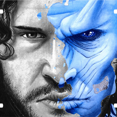 Game of thrones white walker jon snow vanity license plate