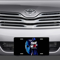 Friday the 13th Jason Voorhees Mask Vanity License Plate - Thumbnail 1