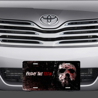 Friday the 13th Jason Voorhees Mask Vanity License Plate - Thumbnail 1